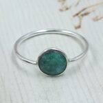 Emerald 925 Sterling Silver Ring (REXT99-81)
