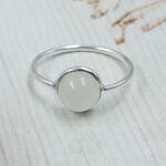 Rainbow Moonstone 925 Sterling Silver Ring (REXT99-84)