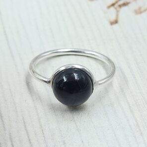 Black Onyx 925 Sterling Silver Ring (REXT99-83)
