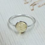 Citrine 925 Sterling Silver Ring (REXT99-87)