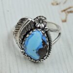 Golden Hills Turquoise Size US 9 925 Sterling Silver Ring (REXT114-291)