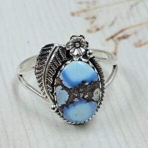 Golden Hills Turquoise Size US 10 925 Sterling Silver Ring (REXT114-290)