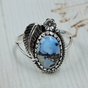 Golden Hills Turquoise Size US 9 925 Sterling Silver Ring (REXT114-294)