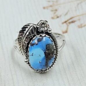Golden Hills Turquoise Size US 7 925 Sterling Silver Ring (REXT114-305)