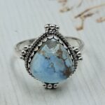 Golden Hills Turquoise Size US 7 925 Sterling Silver Ring (REXT114-272)