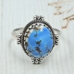 Golden Hills Turquoise Size US 8 925 Sterling Silver Ring (REXT114-267)