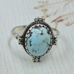 Golden Hills Turquoise Size US 9 925 Sterling Silver Ring (REXT114-278)