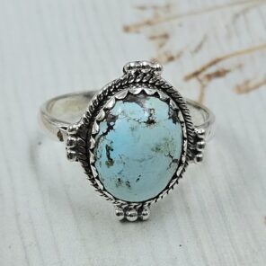 Golden Hills Turquoise Size US 9 925 Sterling Silver Ring (REXT114-278)