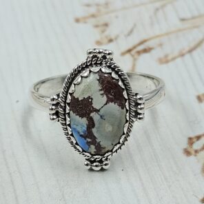 Golden Hills Turquoise Size US 10 925 Sterling Silver Ring (REXT114-280)