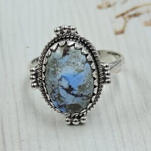 Golden Hills Turquoise Size US 7 925 Sterling Silver Ring (REXT114-274)