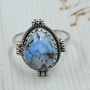 Golden Hills Turquoise Size US 8 925 Sterling Silver Ring (REXT114-269)