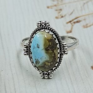 Golden Hills Turquoise Size US 9 925 Sterling Silver Ring (REXT114-277)
