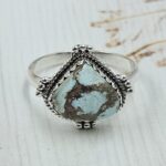 Golden Hills Turquoise Size US 10 925 Sterling Silver Ring (REXT114-281)