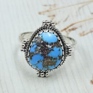 Golden Hills Turquoise Size US 7 925 Sterling Silver Ring (REXT114-271)