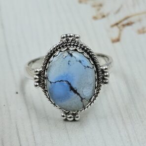 Golden Hills Turquoise Size US 7 925 Sterling Silver Ring (REXT114-273)