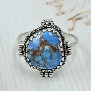 Golden Hills Turquoise Size US 9 925 Sterling Silver Ring (REXT114-275)