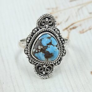 Golden Hills Turquoise Size US 7 925 Sterling Silver Ring (REXT114-258)