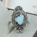 Golden Hills Turquoise Size US 7 925 Sterling Silver Ring (REXT114-257)
