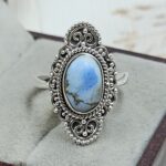 Golden Hills Turquoise Size US 8 925 Sterling Silver Ring (REXT114-252)