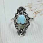Golden Hills Turquoise Size US 8 925 Sterling Silver Ring (REXT114-253)