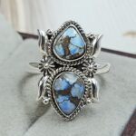 Golden Hills Turquoise Size US 9 925 Sterling Silver Ring (REXT114-248)