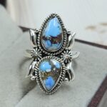 Golden Hills Turquoise Size US 7 925 Sterling Silver Ring (REXT114-255)