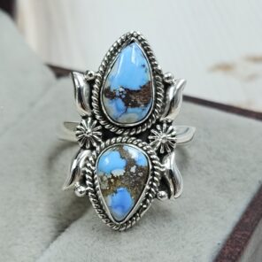 Golden Hills Turquoise Size US 7 925 Sterling Silver Ring (REXT114-255)