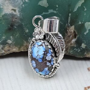 Golden Hills Turquoise 1.25" 925 Sterling Silver Pendant (REXT114-357)