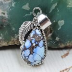 Golden Hills Turquoise 1.25" 925 Sterling Silver Pendant (REXT114-355)