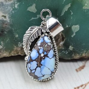 Golden Hills Turquoise 1.25" 925 Sterling Silver Pendant (REXT114-355)