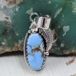 Golden Hills Turquoise 1.25" 925 Sterling Silver Pendant (REXT114-350)