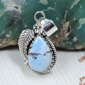 Golden Hills Turquoise 1.25" 925 Sterling Silver Pendant (REXT114-348)