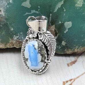 Golden Hills Turquoise 1.25" 925 Sterling Silver Pendant (REXT114-347)