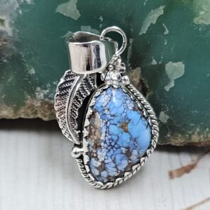 Golden Hills Turquoise 1.25" 925 Sterling Silver Pendant (REXT114-345)