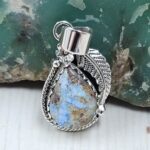 Golden Hills Turquoise 1.25" 925 Sterling Silver Pendant (REXT114-343)