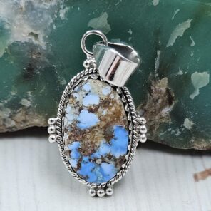Golden Hills Turquoise 1.25" 925 Sterling Silver Pendant (REXT114-325)