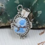 Golden Hills Turquoise 1.25" 925 Sterling Silver Pendant (REXT114-324)