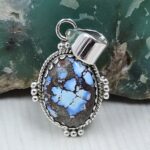Golden Hills Turquoise 1.25" 925 Sterling Silver Pendant (REXT114-323)