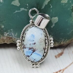 Golden Hills Turquoise 1.25" 925 Sterling Silver Pendant (REXT114-318)