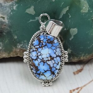 Golden Hills Turquoise 1.25" 925 Sterling Silver Pendant (REXT114-313)
