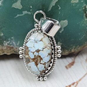 Golden Hills Turquoise 1.25" 925 Sterling Silver Pendant (REXT114-312)