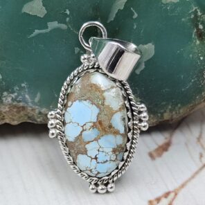 Golden Hills Turquoise 1.25" 925 Sterling Silver Pendant (REXT114-310)