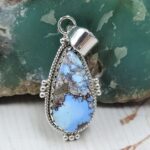 Golden Hills Turquoise 1.25" 925 Sterling Silver Pendant (REXT114-315)
