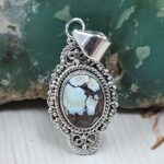 Golden Hills Turquoise 1.25" 925 Sterling Silver Pendant (REXT114-331)