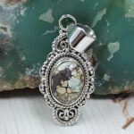 Golden Hills Turquoise 1.25" 925 Sterling Silver Pendant (REXT114-336)