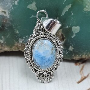 Golden Hills Turquoise 1.25" 925 Sterling Silver Pendant (REXT114-338)