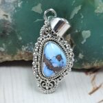 Golden Hills Turquoise 1.25" 925 Sterling Silver Pendant (REXT114-339)