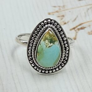 Sonoran Gold Turquoise Size US 8 925 Sterling Silver Ring (REXT114-234)