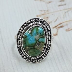 Sonoran Gold Turquoise Size US 9 925 Sterling Silver Ring (REXT114-236)