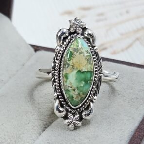 Sonoran Gold Turquoise Size US 10 925 Sterling Silver Ring (REXT114-203)